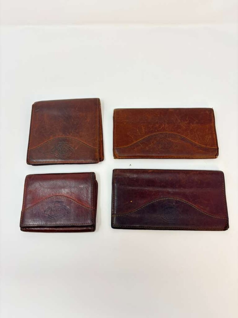 Vintage Ghurka Collection Genuine Leather Wallets Checkbook Covers Lot 4